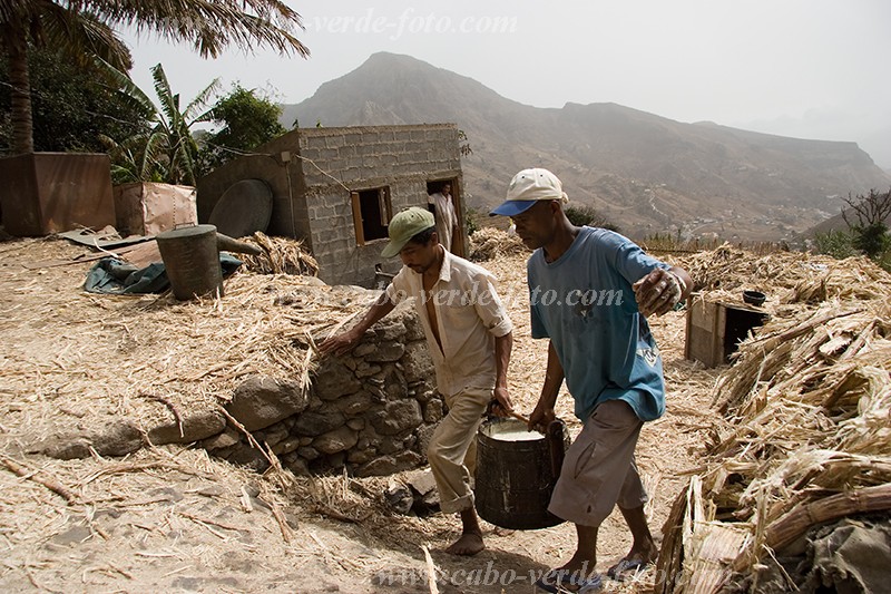 So Nicolau : Vila Ribeira Brava : Fabricacao de grouge : People WorkCabo Verde Foto Gallery