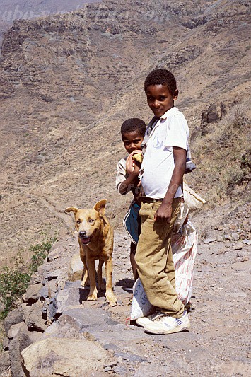 So Nicolau : Palhal : rapazes com co : People ChildrenCabo Verde Foto Gallery