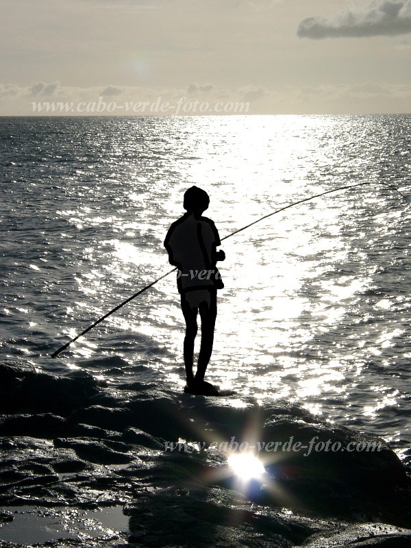 Santo Anto : Canjana Praia Formosa : fisherman : Landscape SeaCabo Verde Foto Gallery