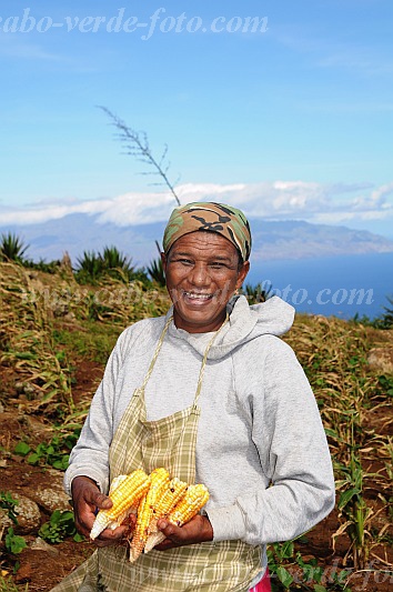 So Vicente : Monte Verde : woman working in the field : People WorkCabo Verde Foto Gallery