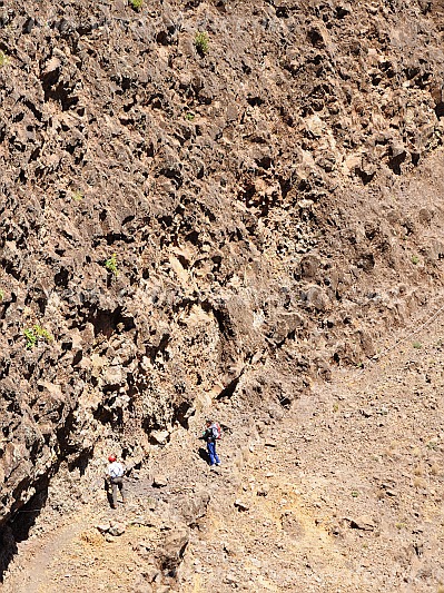 Insel: Fogo  Wanderweg:  Ort: Bordeira Ponto Alto do Norte Motiv: Klettersteig Motivgruppe: People Recreation © Pitt Reitmaier www.Cabo-Verde-Foto.com