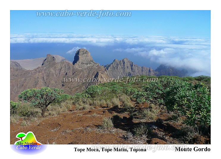 So Nicolau : Monte Gordo : View over Tope moca, Tope matin, Topona : Landscape MountainCabo Verde Foto Gallery