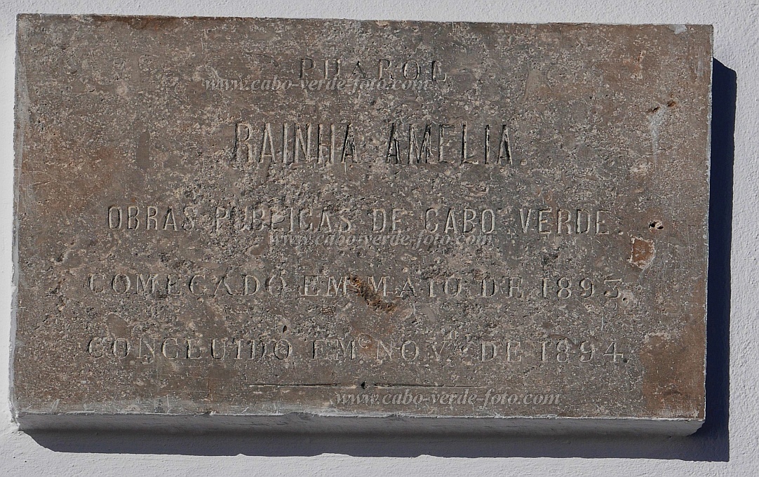 So Vicente : Sao Pedro Farol Dona Amelia : farol placa : History monumentCabo Verde Foto Gallery