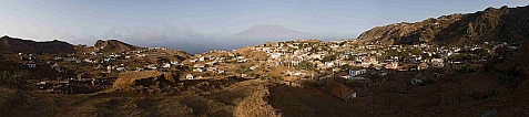 Insel: Brava  Wanderweg:  Ort: Vila Nova Sintra Motiv: Mit Fogo am Horizont Motivgruppe: Landscape Town © Florian Drmer www.Cabo-Verde-Foto.com