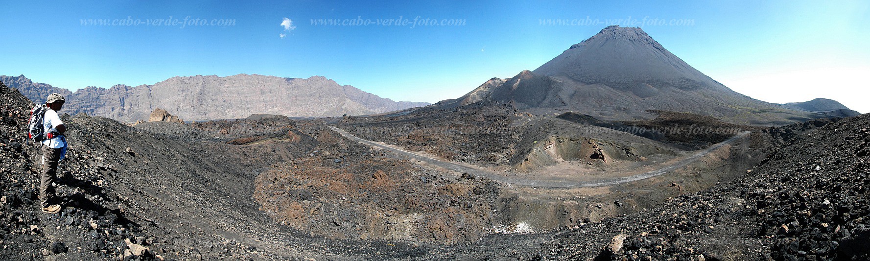 Fogo : Ch das Caldeiras : hiking track : Landscape MountainCabo Verde Foto Gallery