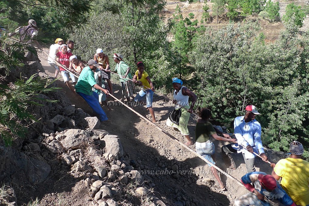 Santo Anto : Pico da Cruz Lombo Vermelho : betoneira transporte : Technology ArchitectureCabo Verde Foto Gallery