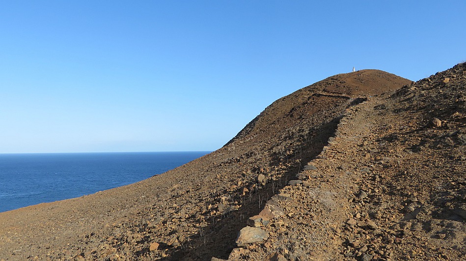 Santo Anto : Chao Ponta de Mangrade : subida ao farol da Ponta de Mangrade : Landscape SeaCabo Verde Foto Gallery