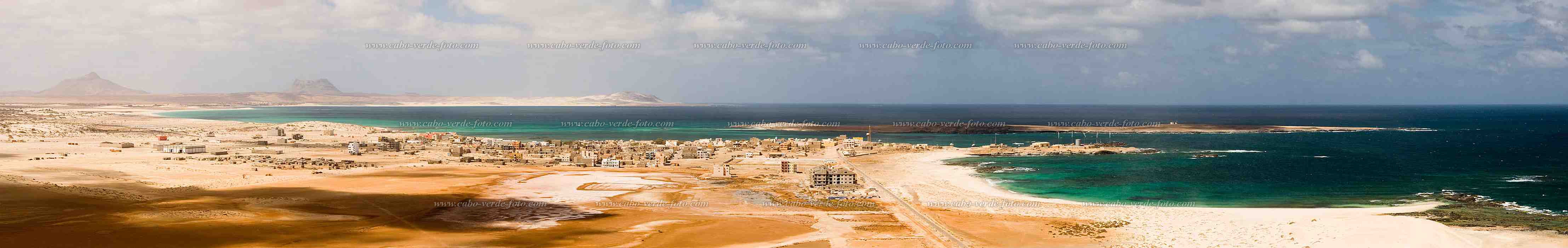 Boa Vista : Sal Rei : view at town and sea : Landscape SeaCabo Verde Foto Gallery